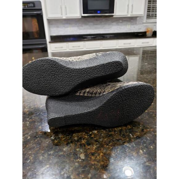 Curations High Top Boots Women's 7.5M Multi Scrunch Snake Round Toe Wedge Heel - Picture 4 of 10